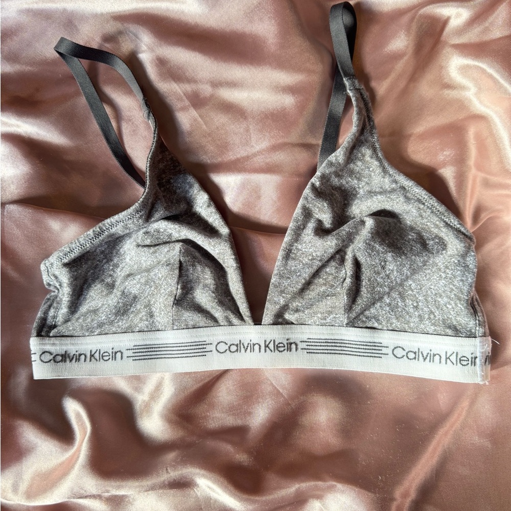 Calvin Klein Heathered Gray Bralette XS